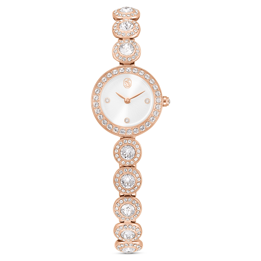 swarovski una angelic watch  crystal bracelet  rose gold tone  rose gold tone finish