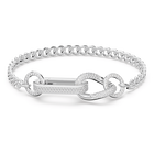 swarovski dextera bracelet pav mixed links white rhodium plated
