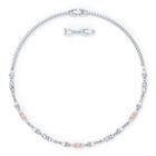 Perfection Chaton Necklace, Pink, Rhodium plated