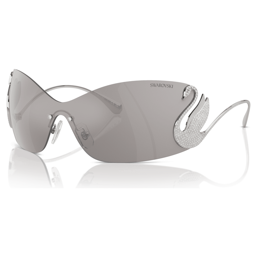swarovski sunglasses  mask  swan  sk7020  silver tone