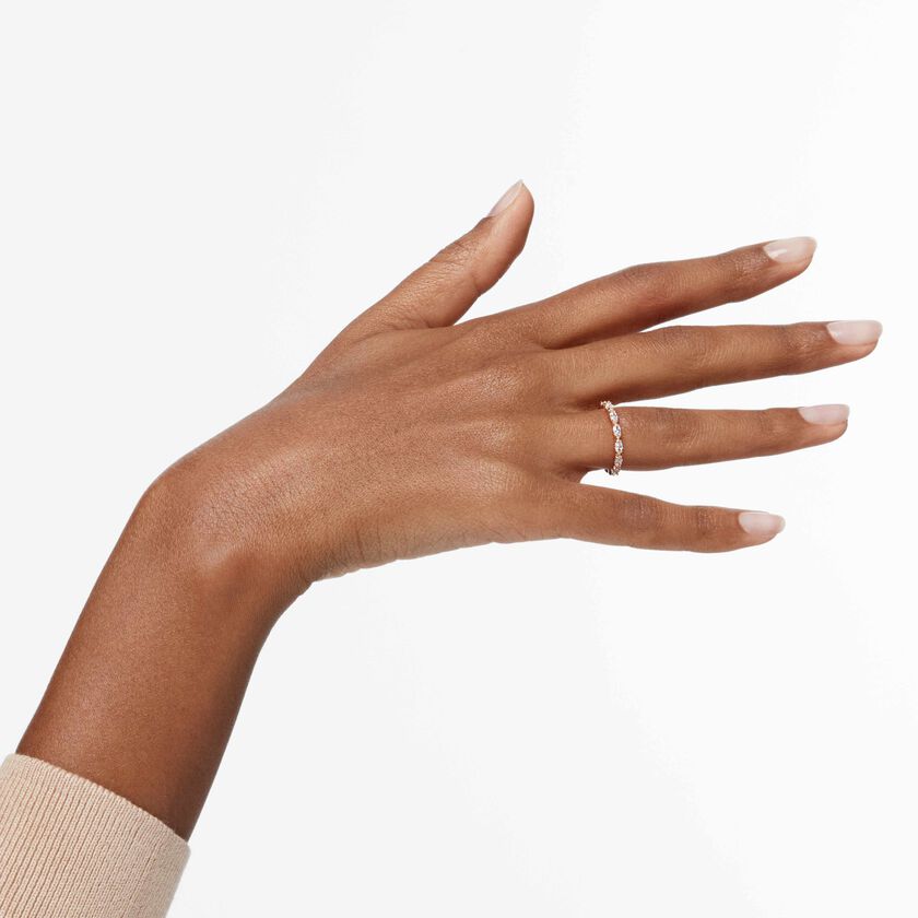 swarovski matrix vittore ring  marquise cut  white  18k rose gold finish