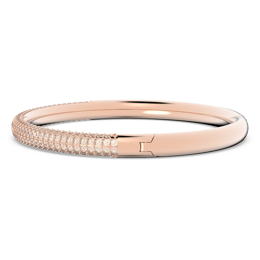 swarovski stone mini bangle  white  rose gold plated