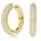 swarovski dextera hoop earrings medium white gold tone plated