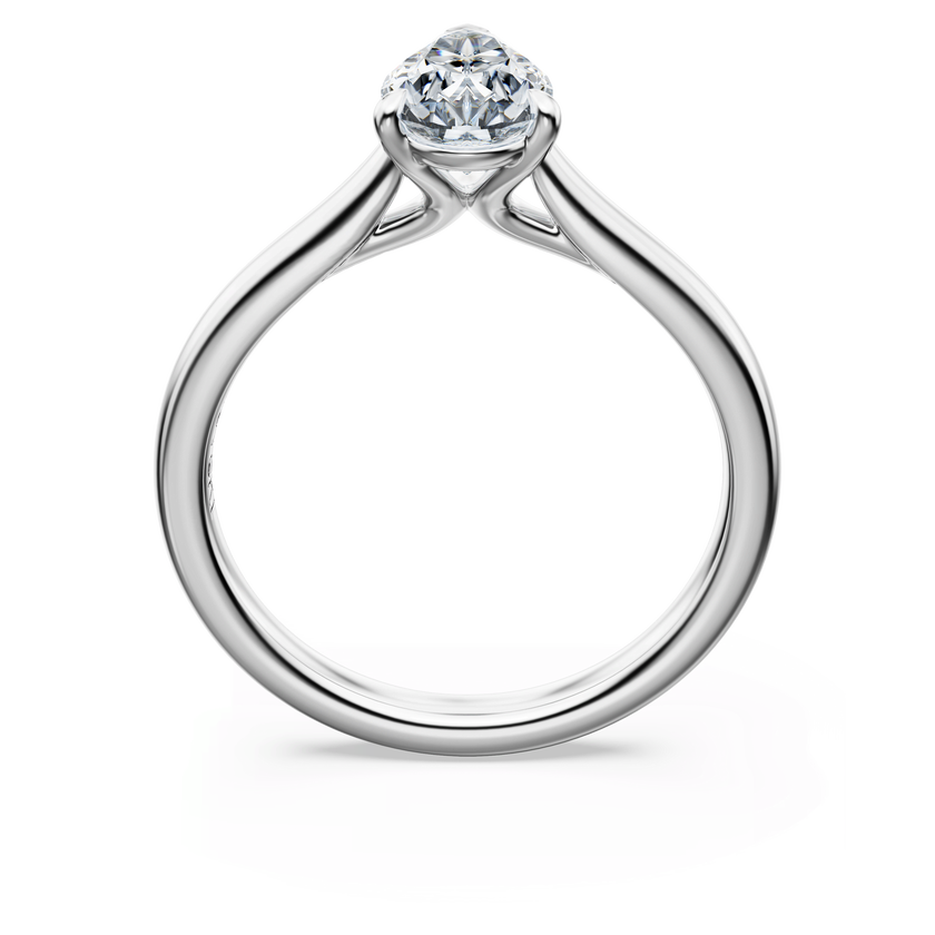 swarovski eternity solitaire ring  lab grown diamonds 1 ct tw  pear shape  18k white gold
