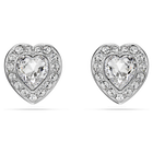 ariana grande x swarovski stud earrings mixed cuts heart white rhodium plated