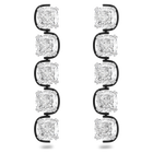 swarovski harmonia drop earrings cushion cut floating crystals white rhodium plated