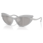 swarovski sunglasses cat eye shape silver tone