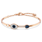 swarovski symbolica bangle evil eye blue mixed metal finish
