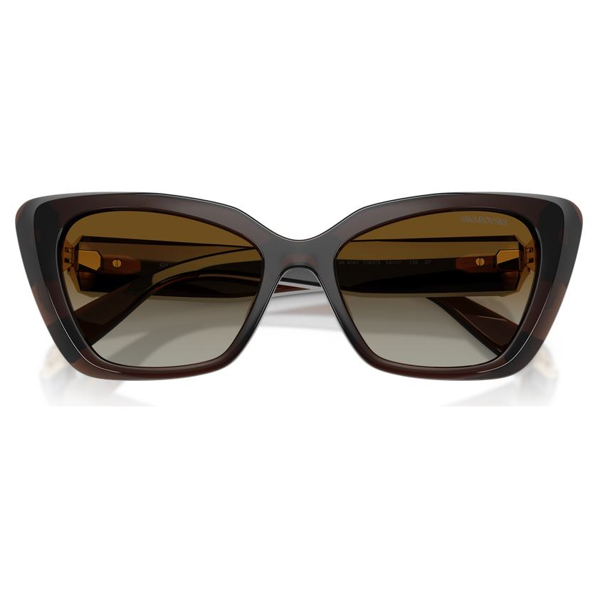 swarovski sunglasses  cat eye shape  sk6047  dark brown