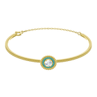 Oxygen Bangle, Multi-colored, Gold plating