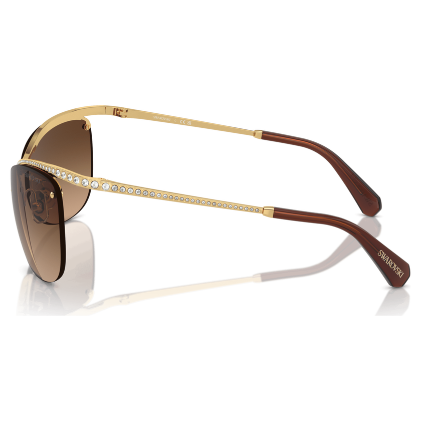 swarovski sunglasses  oval shape  sk7018 ov  brown