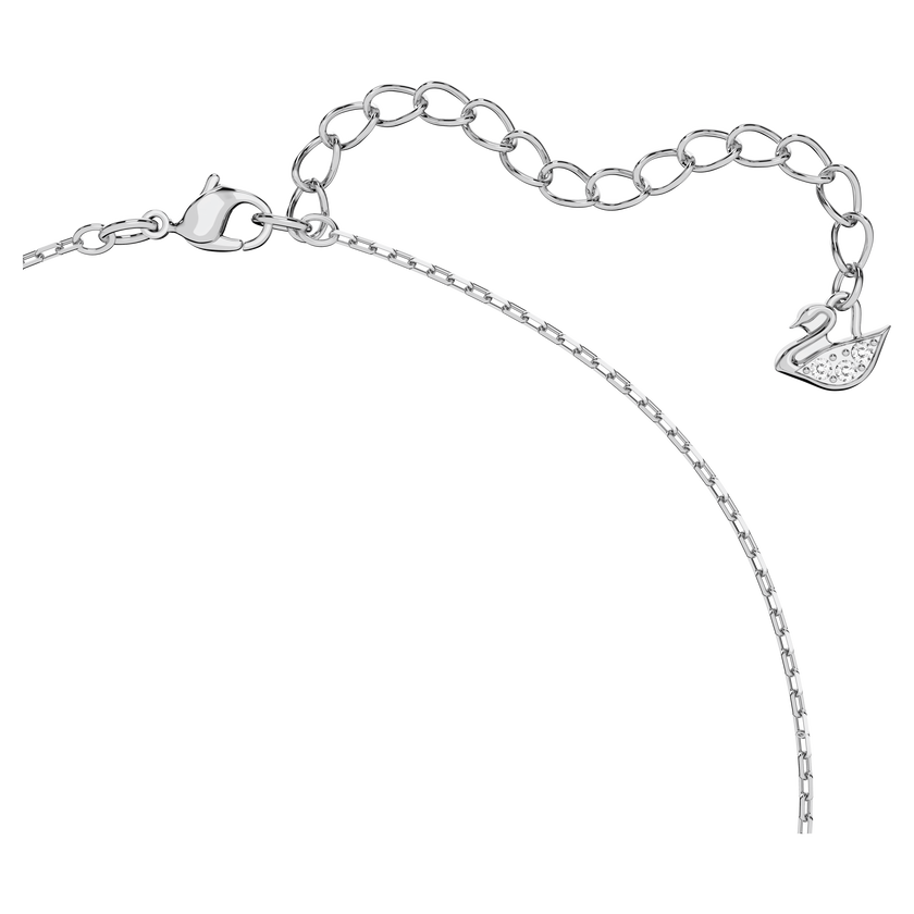 swarovski una necklace  octagon cut  white  rhodium plated