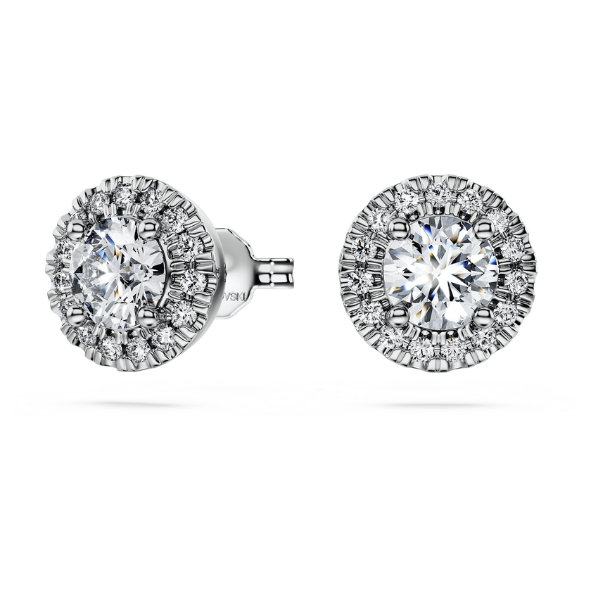 swarovski eternity stud earrings  laboratory grown diamonds 1 25 ct tw  18k white gold