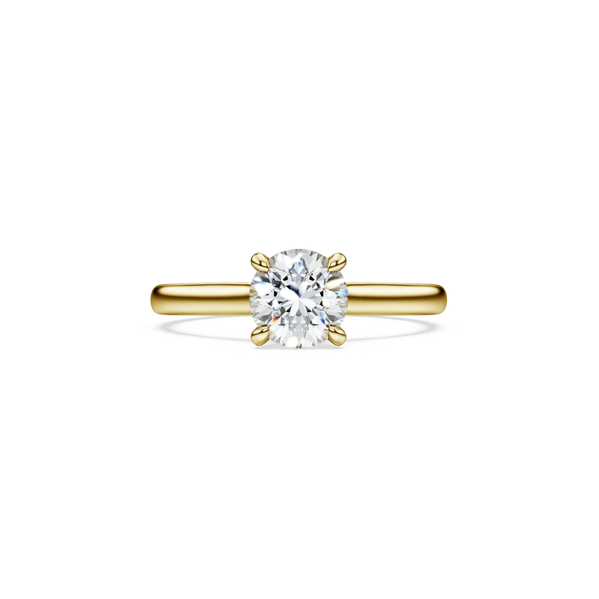 swarovski eternity solitaire ring  lab grown diamonds 1 0 ct tw  round shape  white  18k yellow gold
