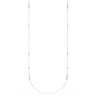 Tennis Deluxe Mixed Strandage, White, Rhodium plated