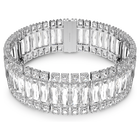 Hyperbola choker, White, Rhodium plated