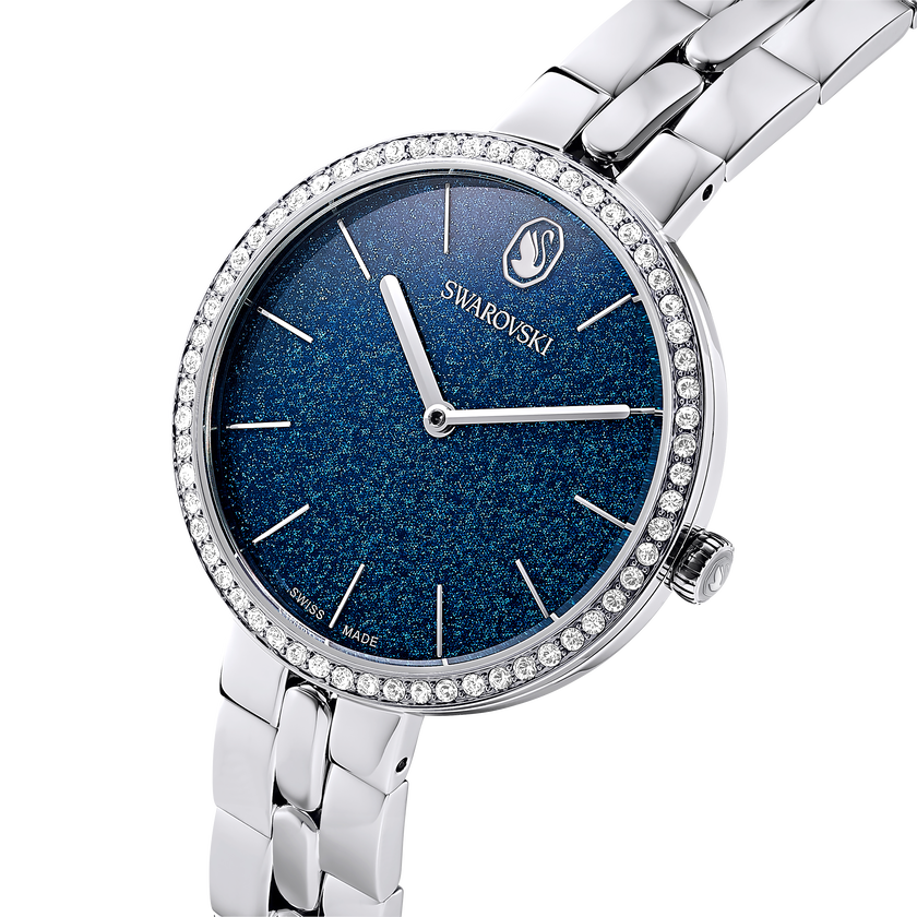 swarovski cosmopolitan watch  swiss made  metal bracelet  silver tone  stainless steel