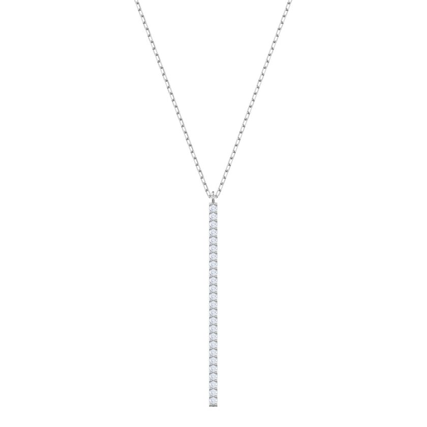 Only Y Necklace, White, Rhodium plating