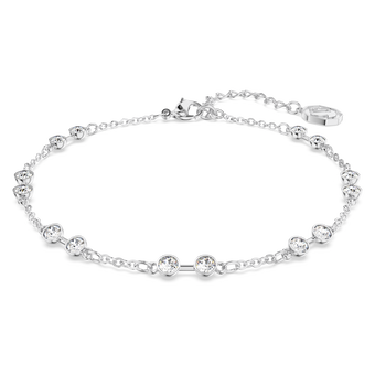 swarovski remix collection strand round cut white rhodium plated