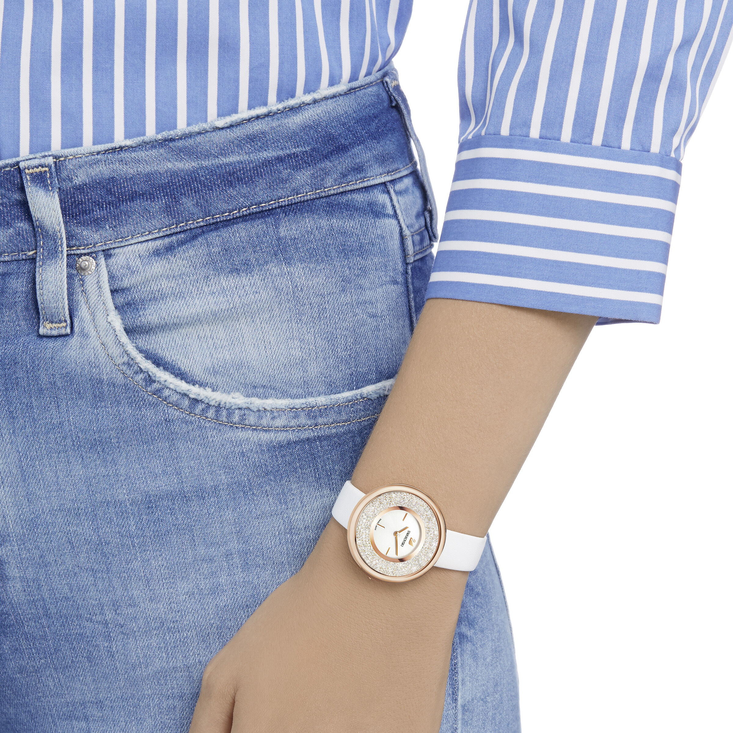 Buy Swarovski Crystalline Pure Watch Rose Gold Tone