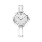 Crystalline Delight Watch, Metal Bracelet, White, Stainless Steel