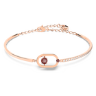 swarovski sparkling dance bracelet round cut oval shape red rose gold tone plated