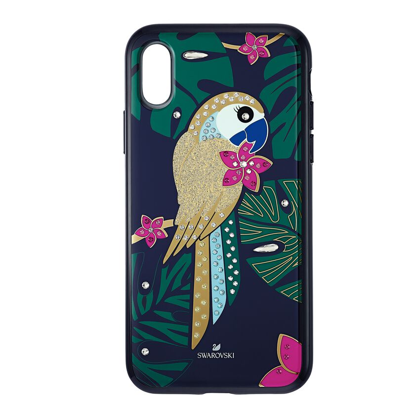 Tropical Parrot Smartphone Case with Bumper, iPhone® XS Max, Dark multi-colored