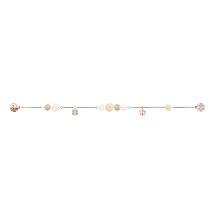 Swarovski Remix Collection Pearl Strand, Multi-colored, Rose-gold tone plated