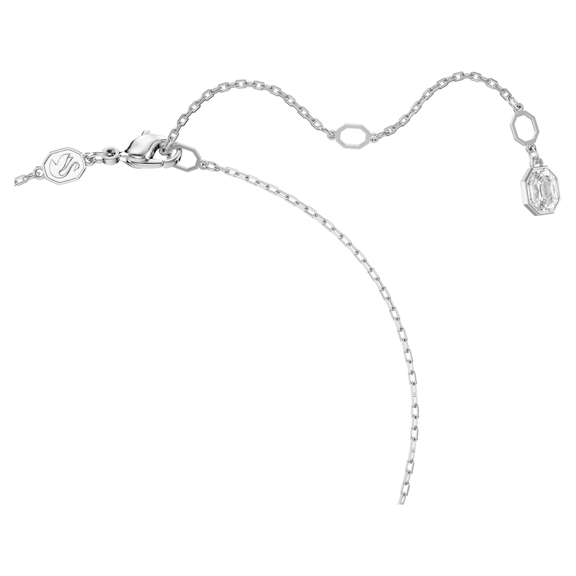 swarovski sublima pendant  round cut  white  rhodium plated