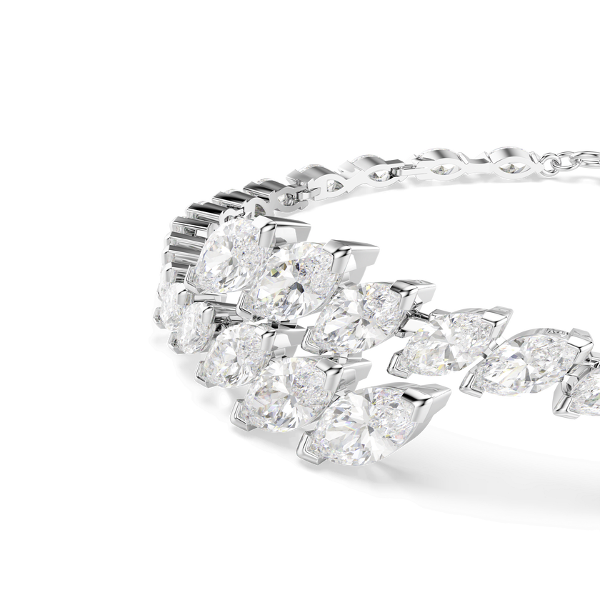 swarovski mesmera bracelet  marquise cut  white  rhodium plated