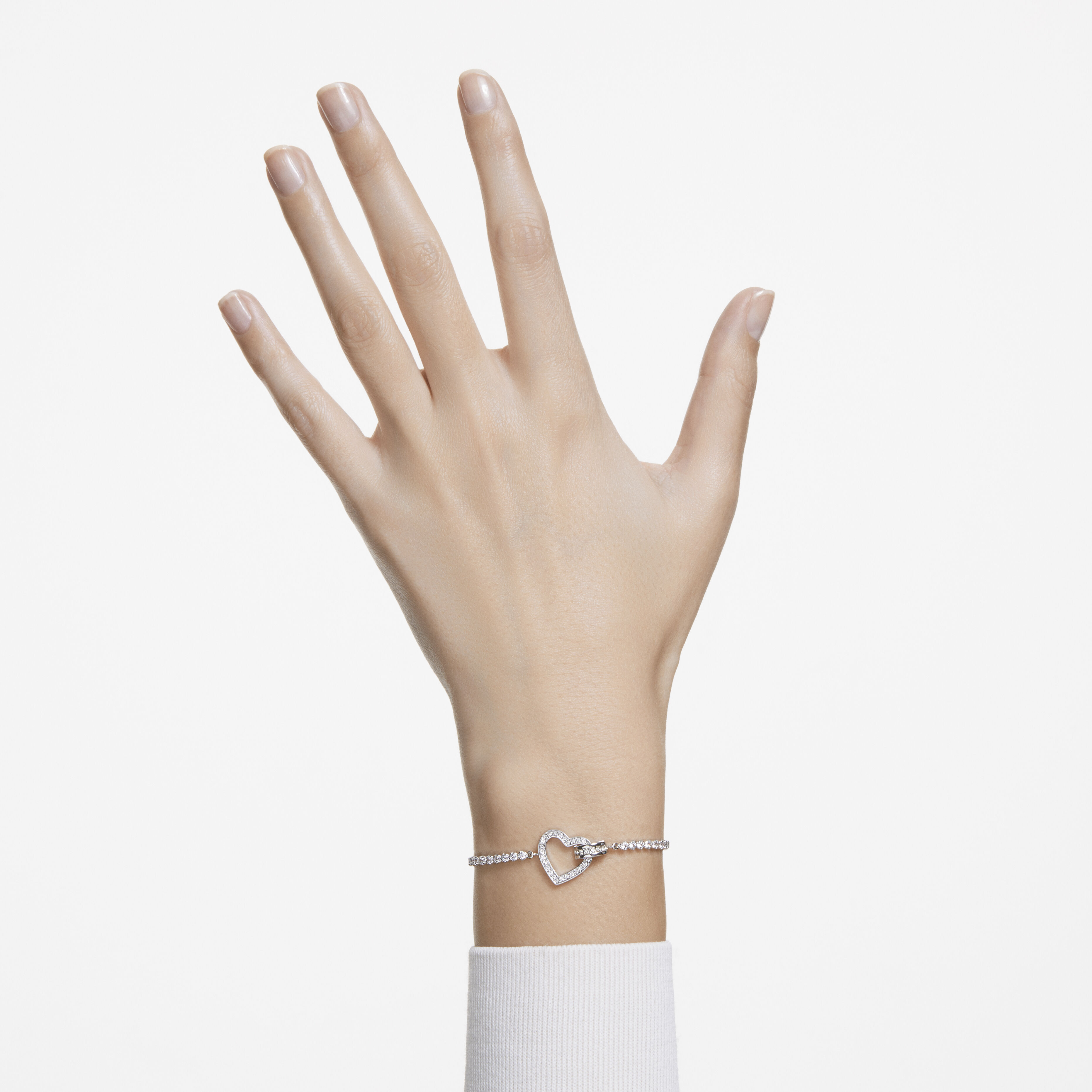 Buy Swarovski Lovely bracelet Heart White Rhodium plated