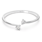 swarovski mesmera bangle heart white rhodium plated