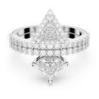 swarovski ortyx ring triangle cut white rhodium plated