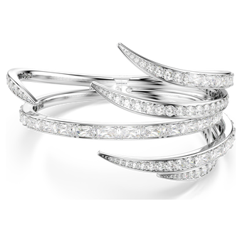 swarovski vienna bangle  mixed cuts  white  rhodium plated
