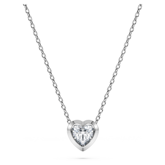 swarovski eternity pendant  lab grown diamonds 0 5 ct tw  heart shape  sterling silver