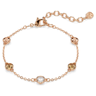 swarovski imber bracelet  round cut  multicolored  18k rose gold finish