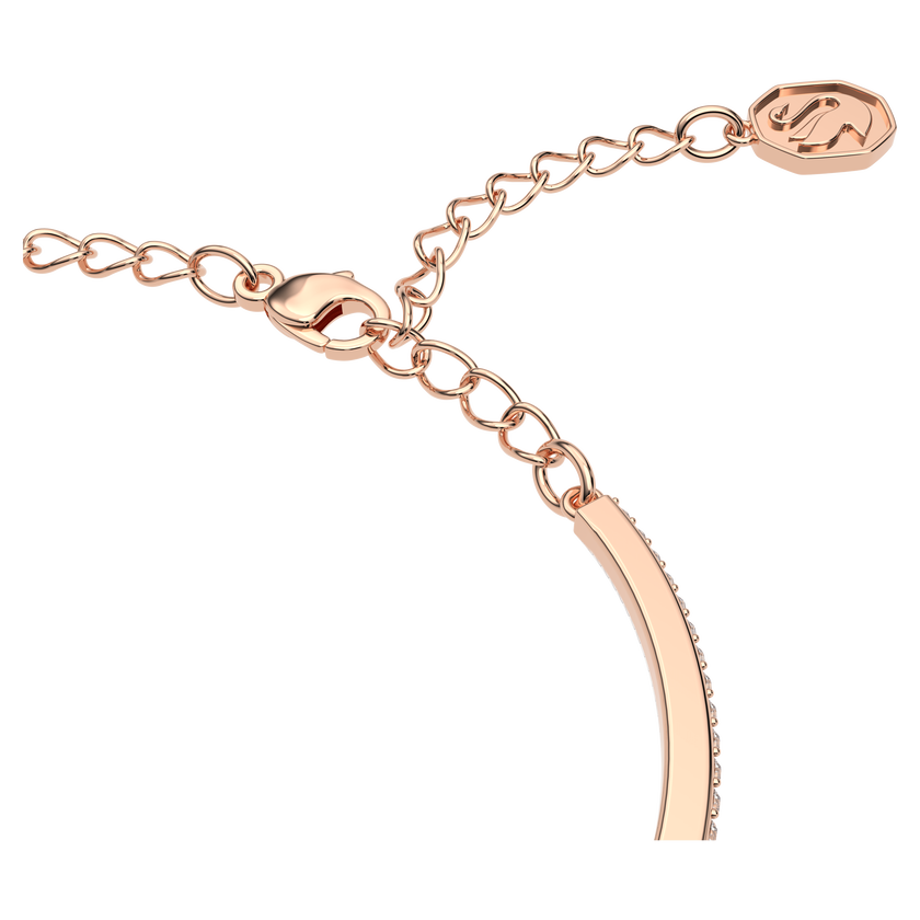 swarovski una bangle  octagon cut  pav   green  rose gold tone plated