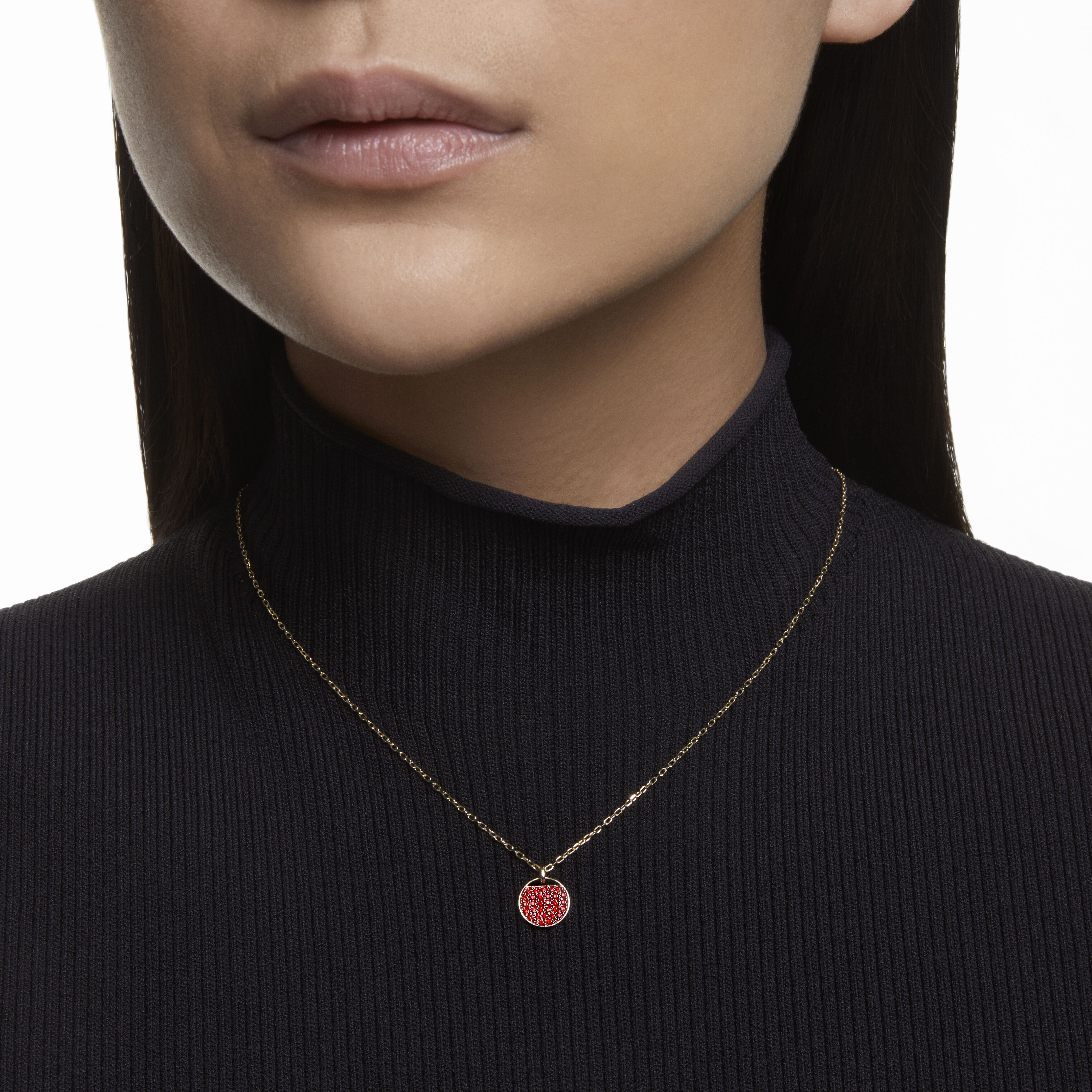 Buy Swarovski Ginger pendant Red Gold tone plated
