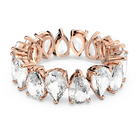 Vittore Pear Ring, White, Rose-gold tone plated