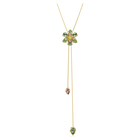 swarovski idyllia y pendant mixed cuts flower multicolored gold tone plated