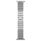 swarovski sparkling princess strap compatible with apple watch silver tone stainless steel