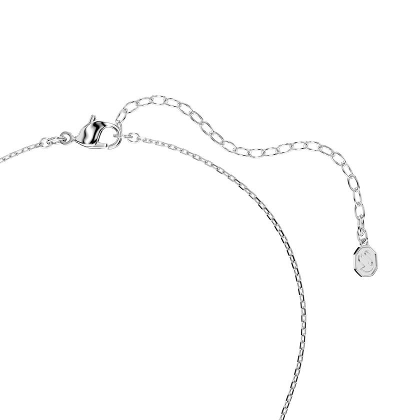 swarovski idyllia pendant  mixed cuts  snowflake  white  rhodium plated