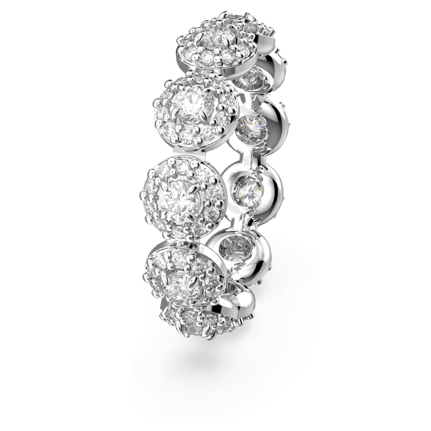 swarovski una angelic ring  round cut  white  rhodium plated