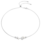 swarovski constella necklace crystal pearl round cuts white rhodium plated