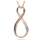 swarovski exist pendant infinity white rose gold tone plated