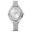 swarovski crystalline aura watch metal bracelet silver tone stainless steel