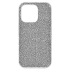 swarovski high smartphone case iphone 14 pro silver tone
