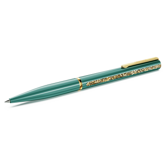 swarovski crystal shimmer glide ballpoint pen green green lacquered gold tone plated