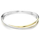 swarovski hyperbola bangle round cut white mixed metal finish