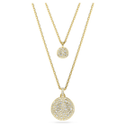 swarovski sublima layered pendant white gold tone plated